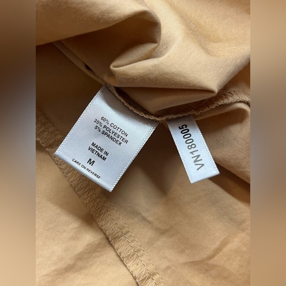 New York & Company Madison Shirt Tan Button-Up Short-Sleeve Women’s Size Medium - Picture 11 of 16
